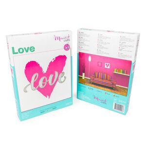 Bead Embroidery DIY Kit Miniart Crafts 33019-1 LOVE Handmade Home Wall Decor